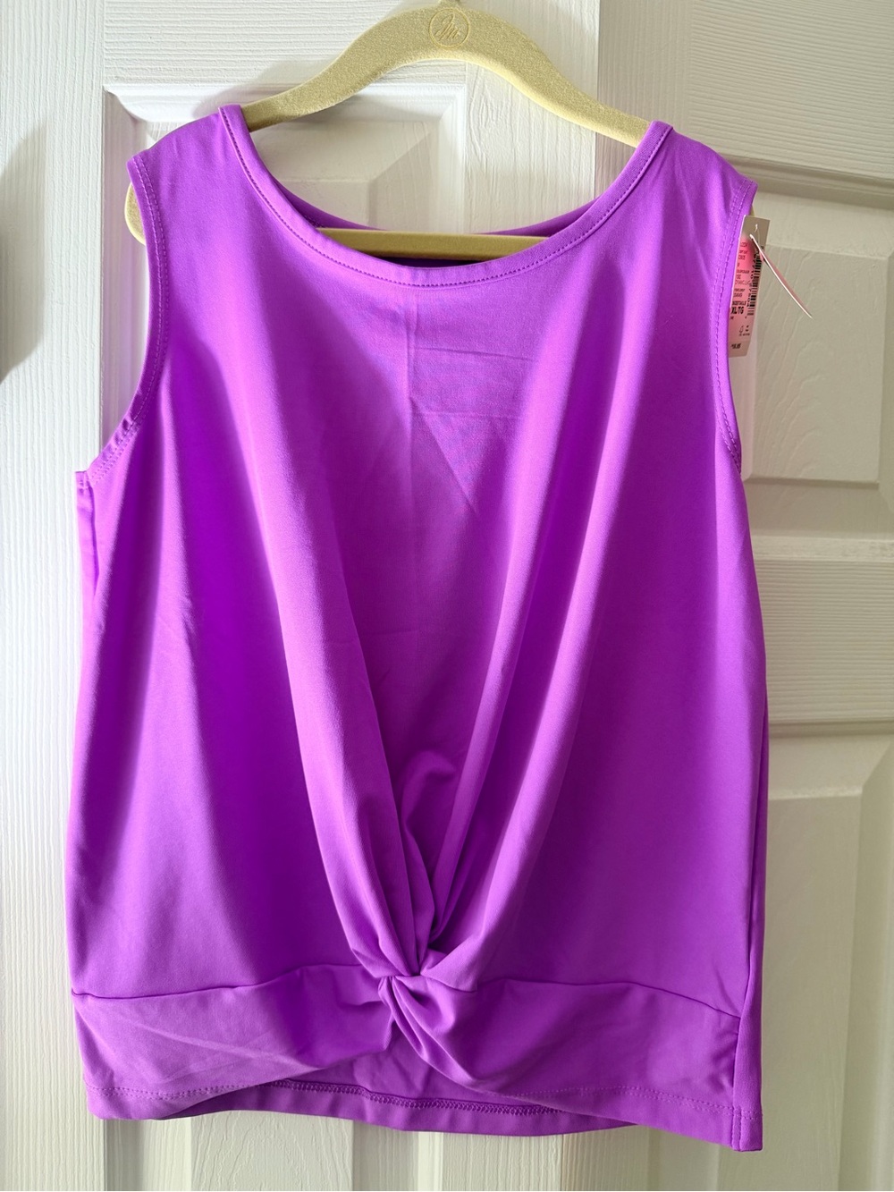 NWT Girls XL Purple Front-Twist Tank